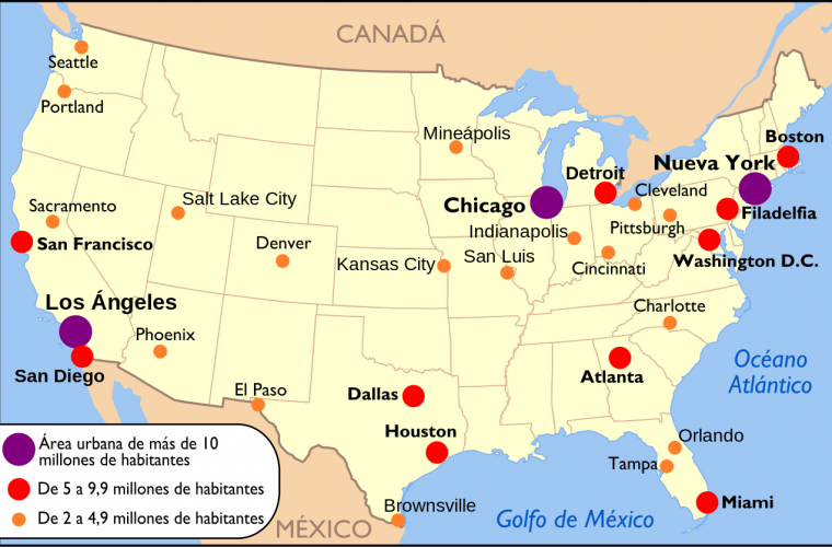 Mapa De Estados Unidos Turismoeeuu 1720